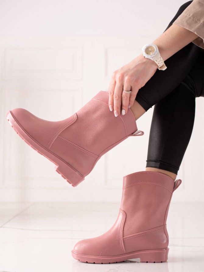 75903 - Bona Škornji za dež roza barva