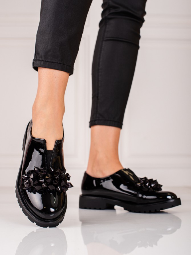 79610 - Shelovet nizki elegantni čevlji crna barva