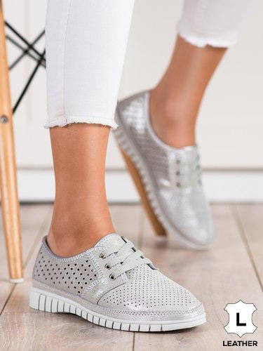 65048 - Kylie nizki elegantni čevlji siva/srebrna barva