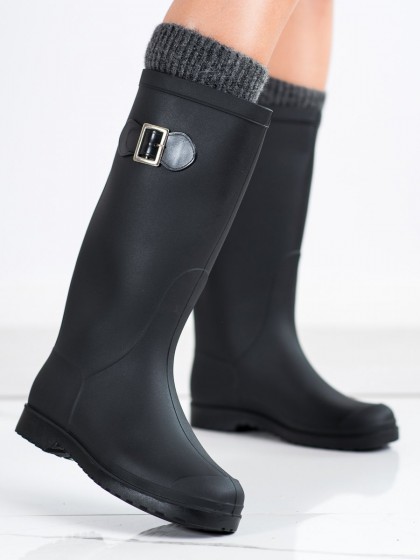70333 - Trendi Škornji za dež crna barva