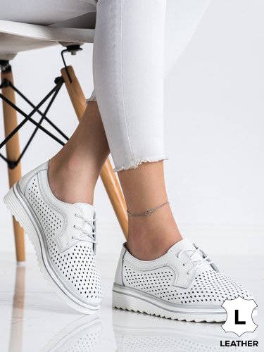 70989 - Goodin nizki elegantni čevlji bela barva