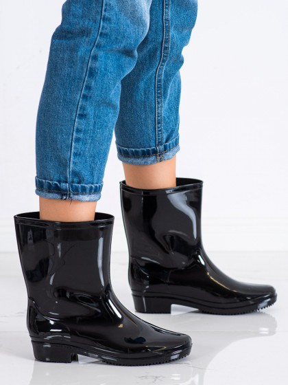 71844 - Trendi Škornji za dež crna barva