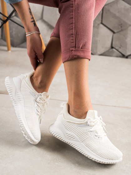 75541 - Trendi superge, nizki čevlji bela barva