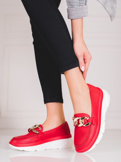 79384 - Vinceza nizki elegantni čevlji rdeca barva