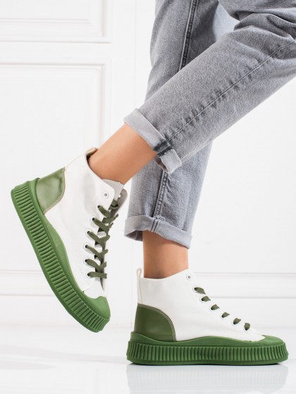 80448 - Shelovet superge, nizki čevlji zelena barva