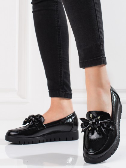 80475 - Shelovet nizki elegantni čevlji crna barva